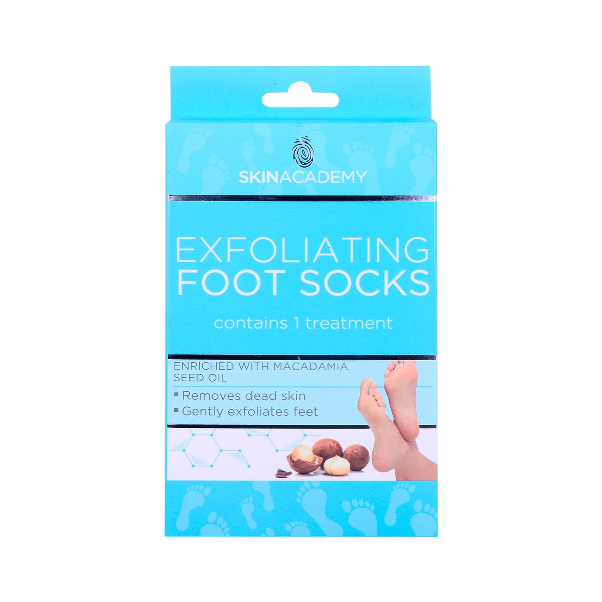 Skin Academy Exfoliating Foot Socks Macadamia 1 pkt
