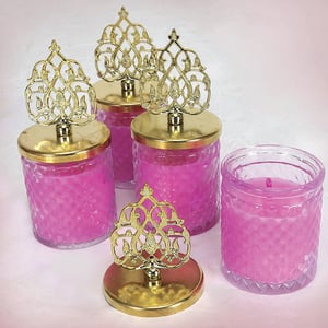 Maple Leaf  Glass Candle GLDH-03 Assorted Per Pc