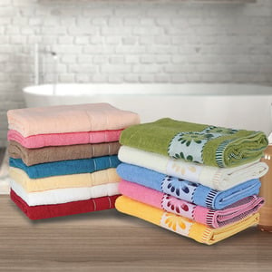 مابل ليف هوم منشفة حمام قطن قطعة واحدة بألوان متنوعة المقاس: العرض 70 × الطول 140 سم