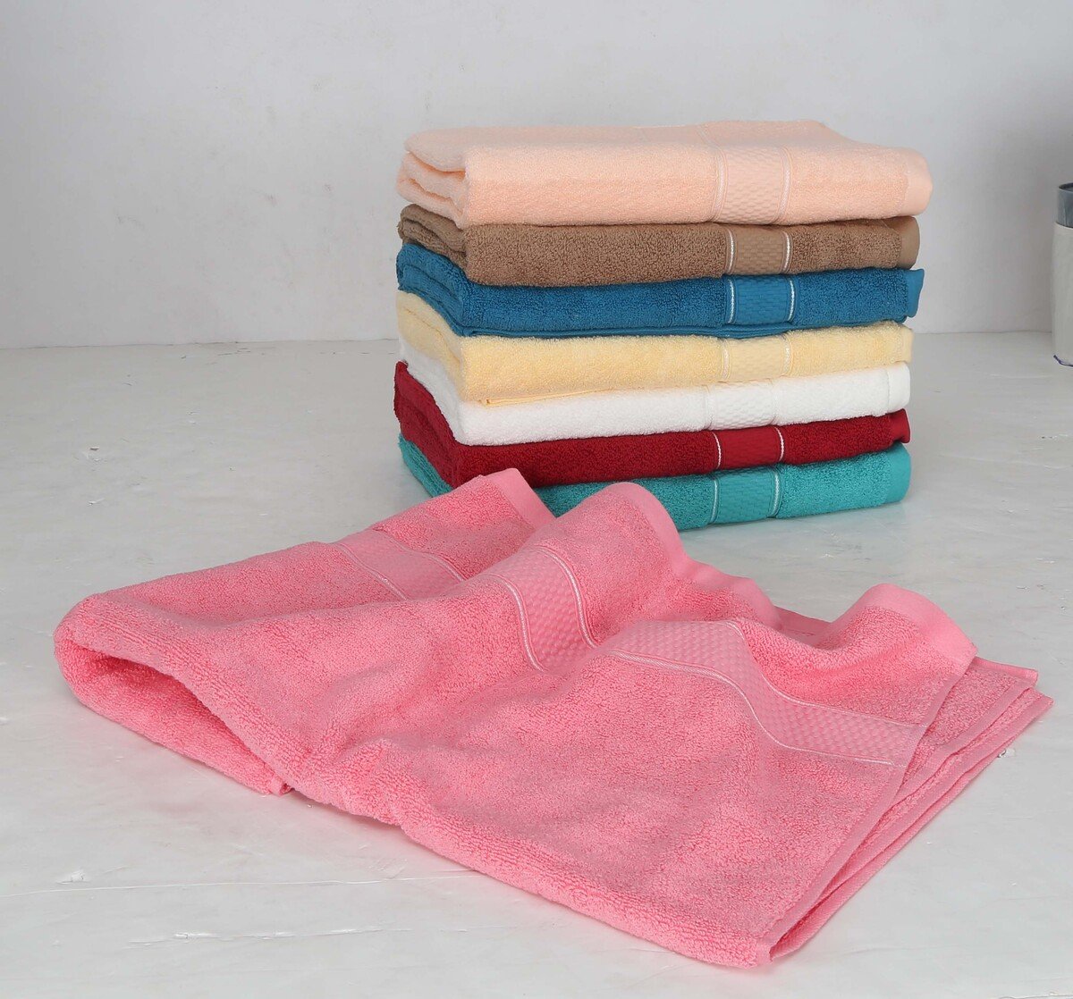 Maple Leaf Home Bath Towel Cotton 1pc Assorted Colors Size: W70 x L140cm