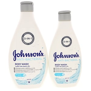 Johnson's Anti Bacterial Body Wash Sea Salt 400ml + 250ml