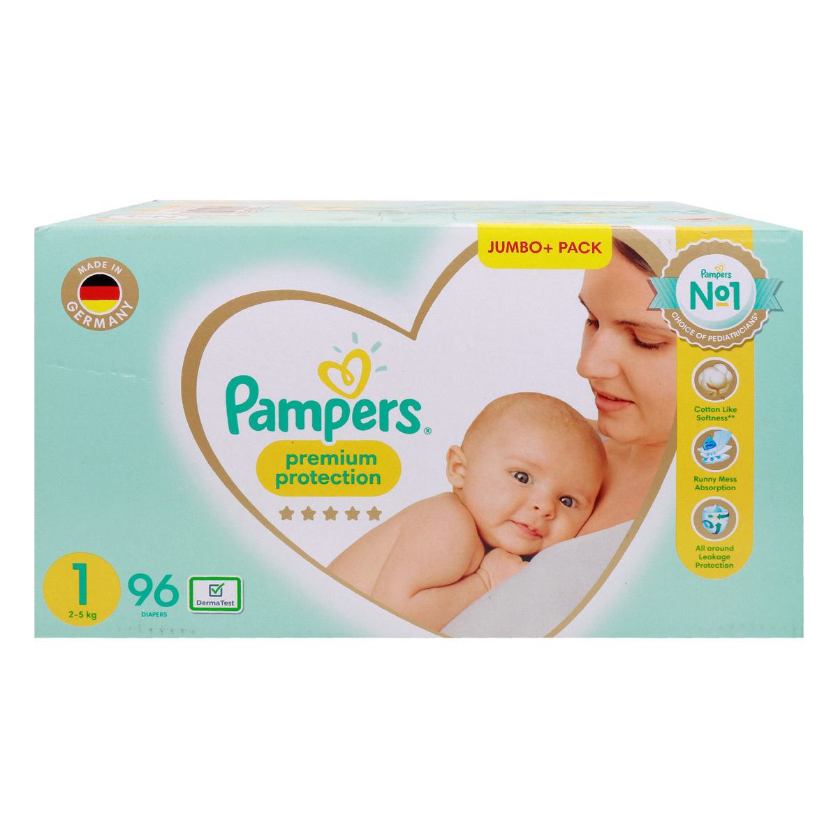 Pampers Premium Protection Diaper Size 1 2-5 kg 96 pcs