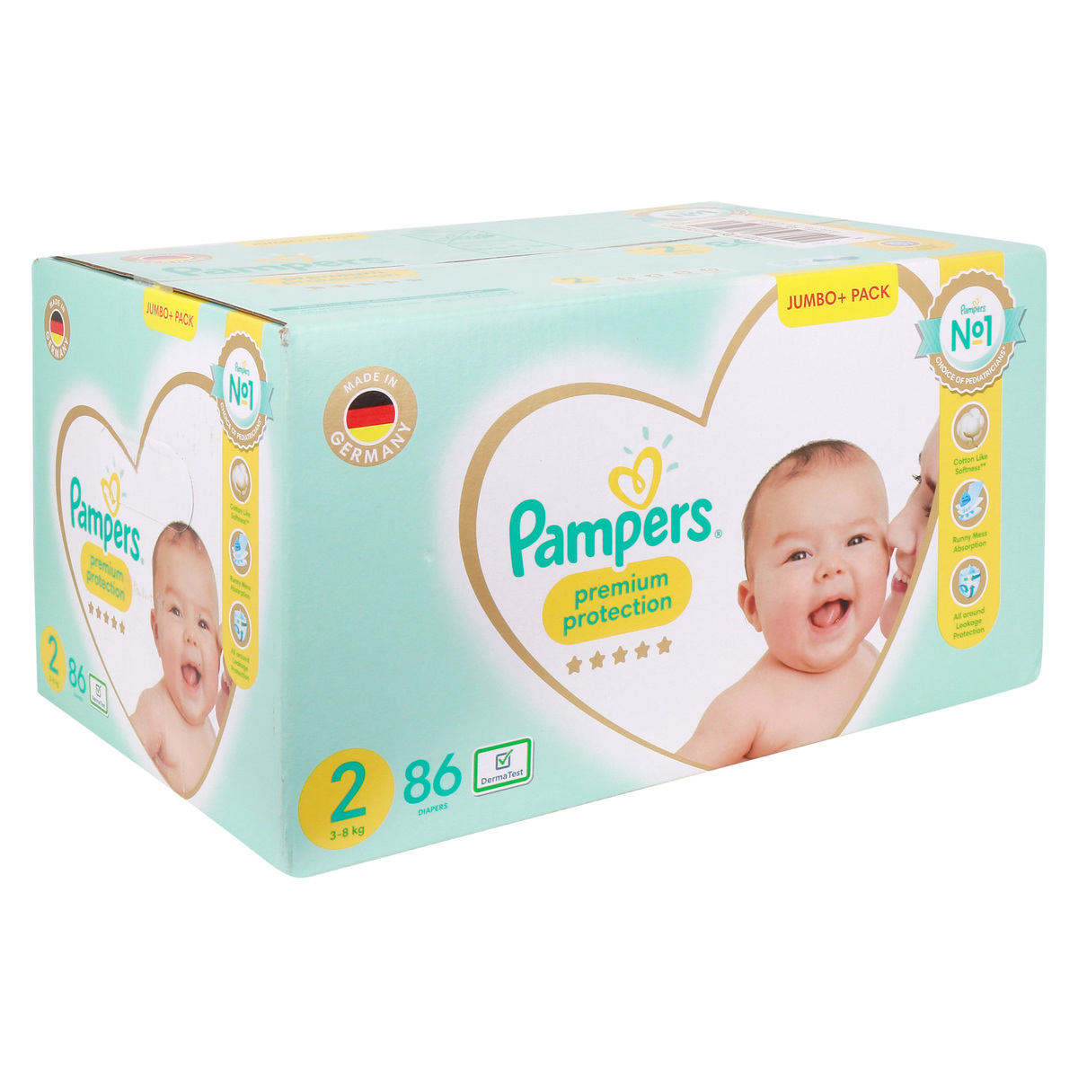 Pampers Premium Baby Diapers Size 2, 3-8kg Jumbo Pack 86pcs
