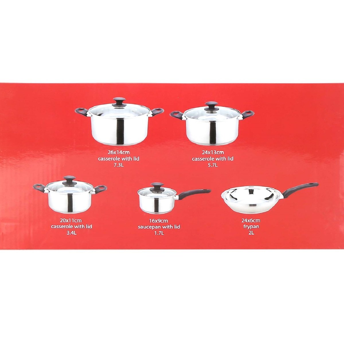 Chefline Stainless Steel Cookware Set CWB-09-A 9pcs