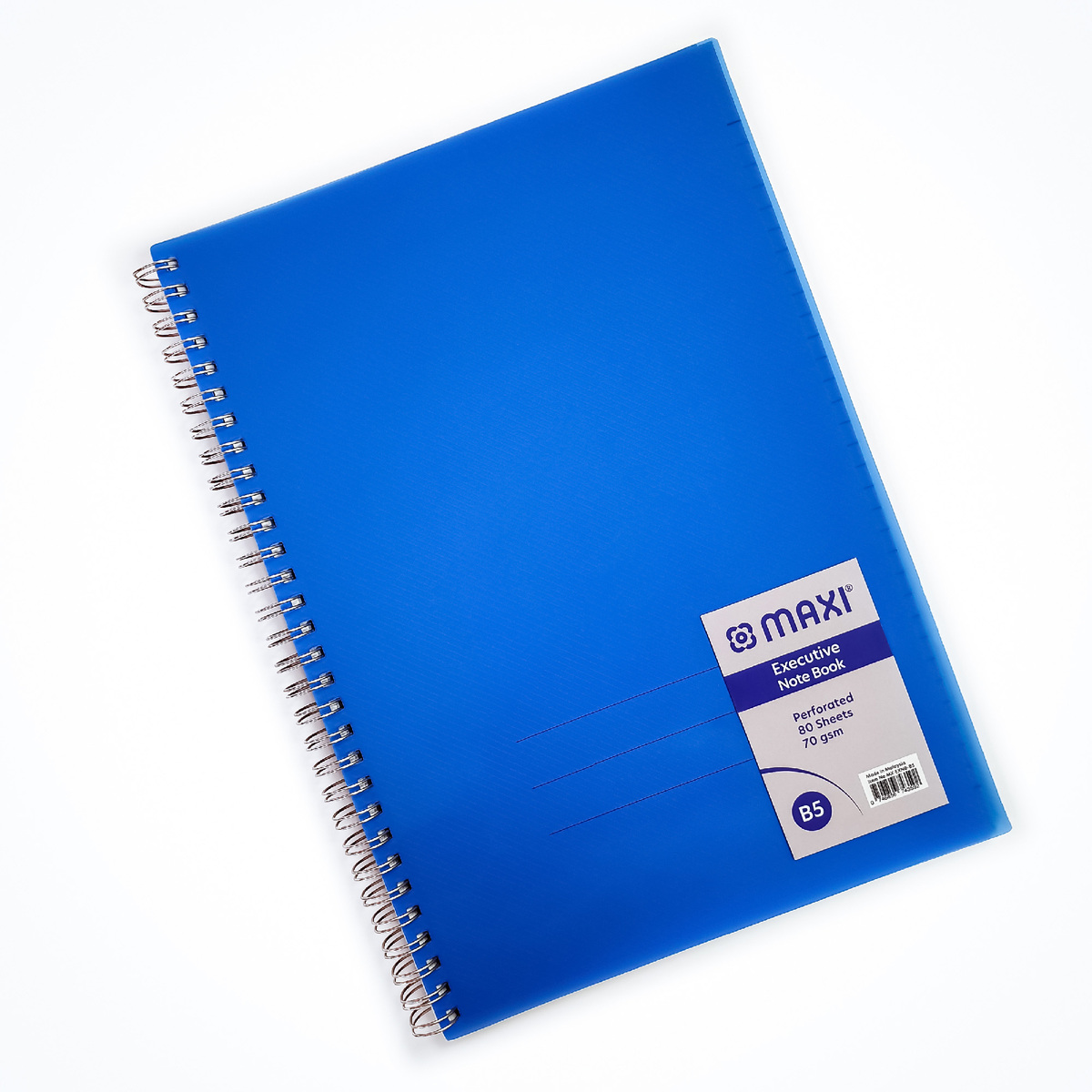Maxi wire-o-colored polypropylene notebook B5 Siez, 80 sheets, MX-EXNB-B5