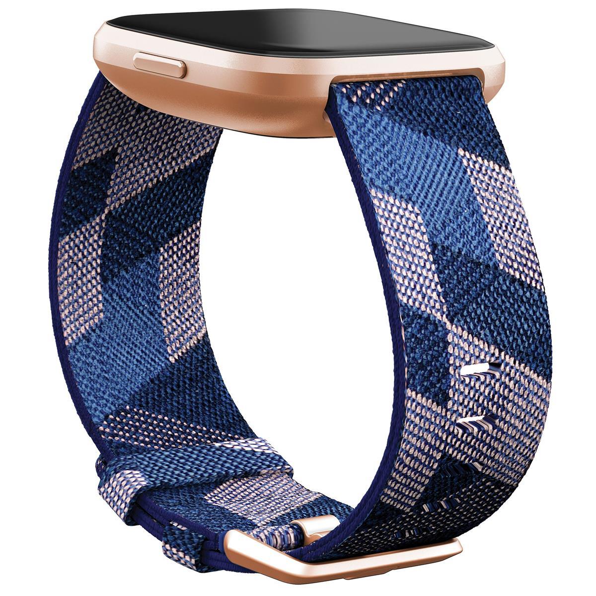 ساعة ذكية فيتبيت فيرسا 2 إصدار خاص للصحة واللياقة البدنية - لون نيفي مع زهري /نحاسي روز ألومنيوم