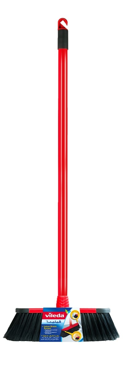 Vileda Indoor Broom Bumper With Stick + Floor Wiper 25cm
