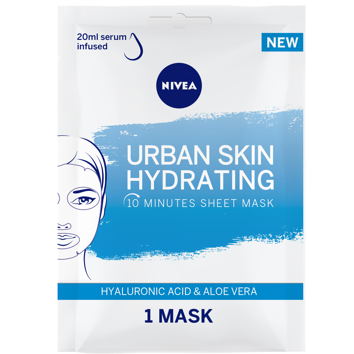 Nivea Face Sheet Mask Hydrating Urban Skin 1 pc
