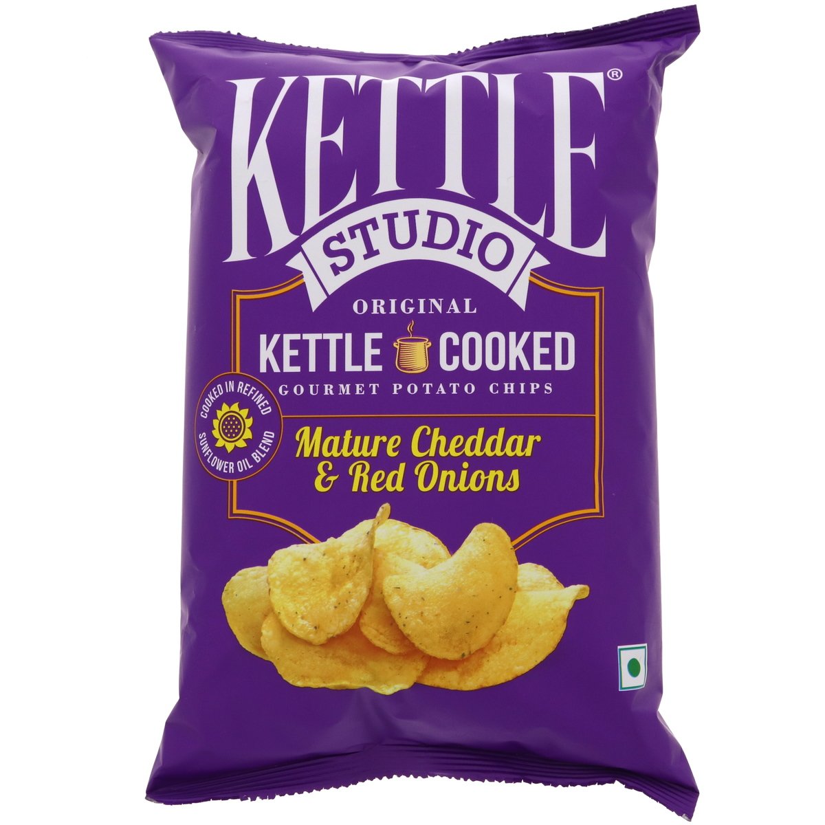 Kettle Studio Mature Cheddar & Red Onions Potato Chips 125 g