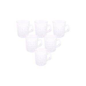 Crystal Drops Glass Tea Cup GB-094408SL 6pcs