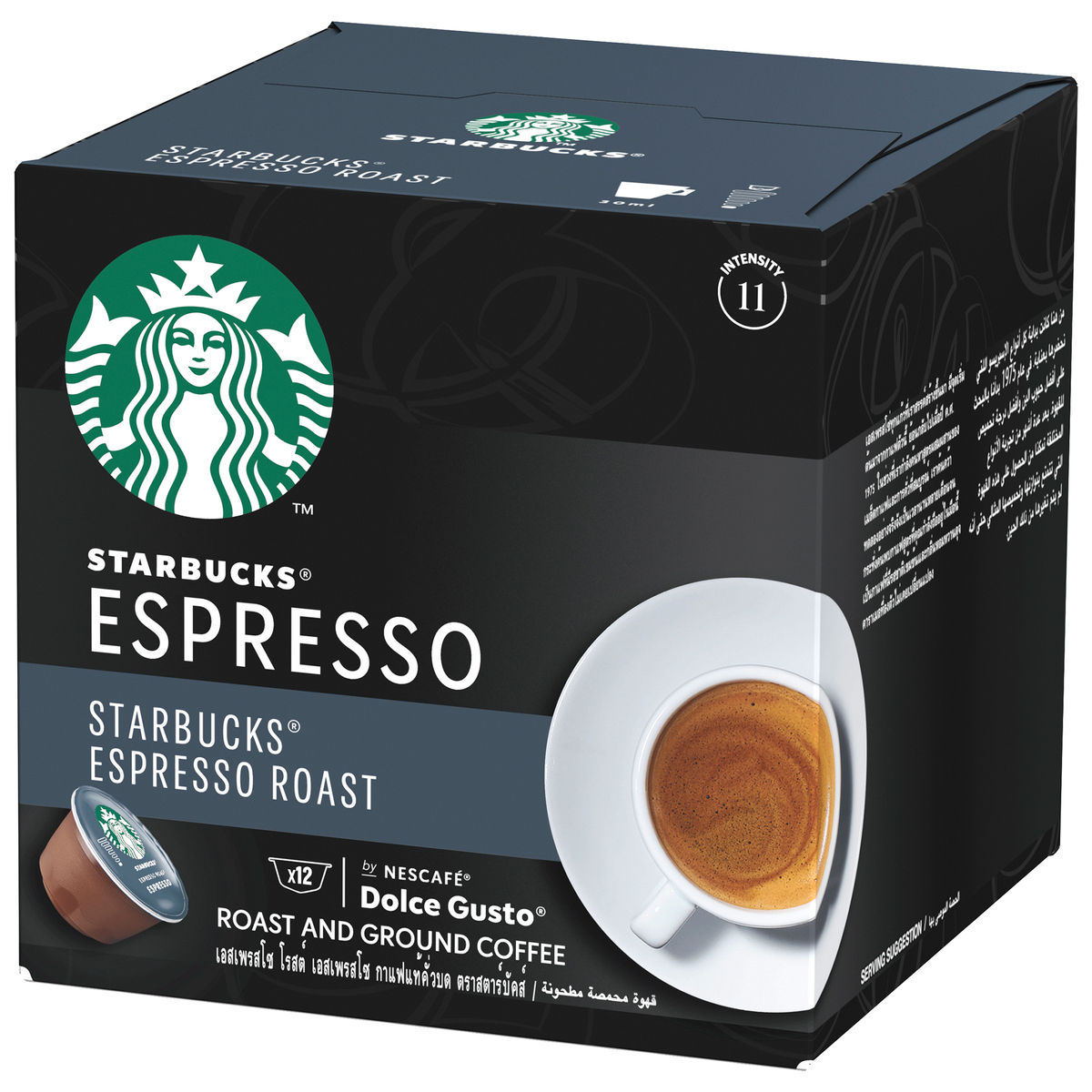Starbucks Espresso Roast by Nescafe Dolce Gusto Dark Roast Coffee Pods 12 pcs