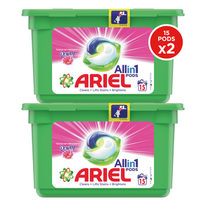 Ariel All in One Pods Washing Liquid Capsules Touch of Freshness Downy 2 x 15pcs
