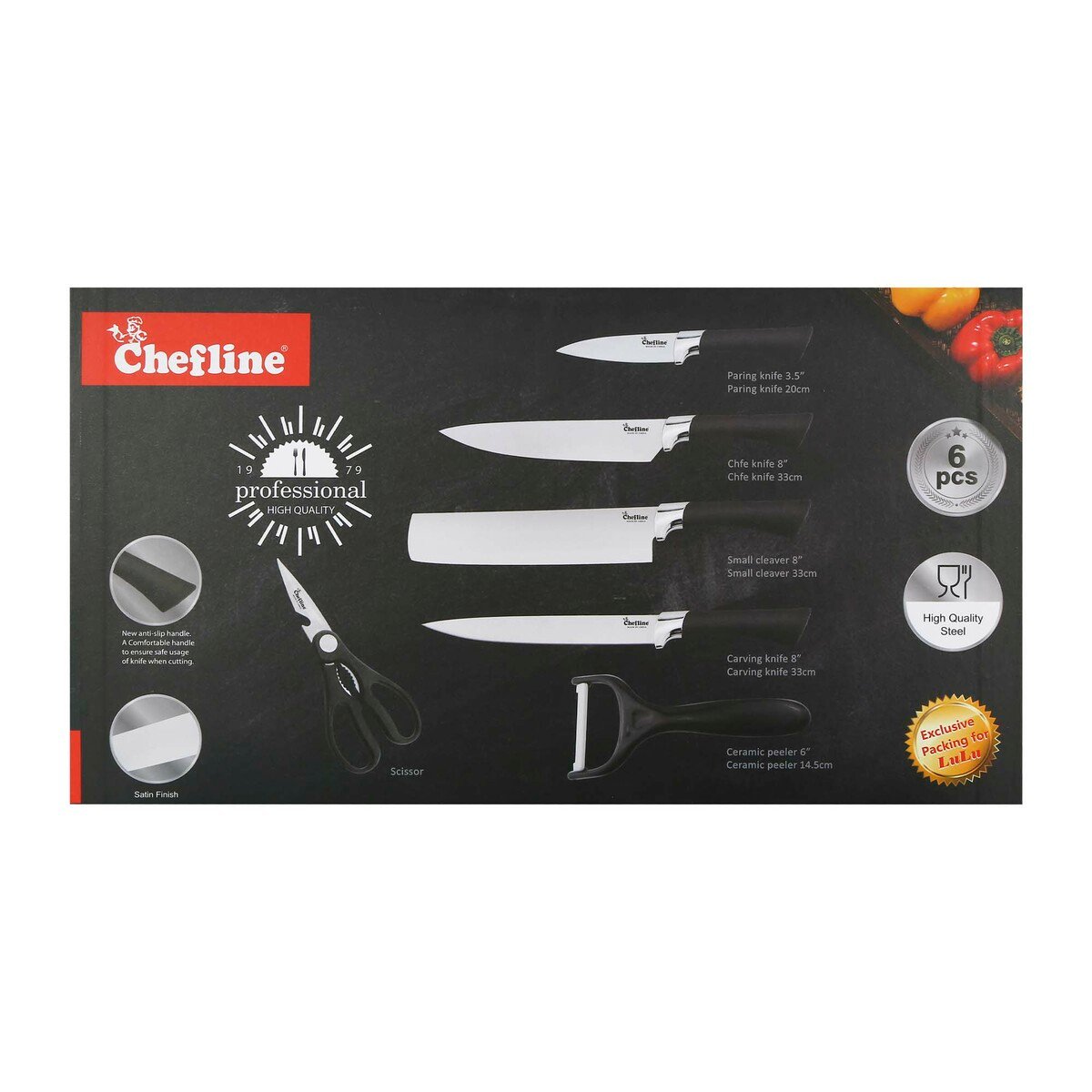 Chefline Knives GS-06105 6S 6pcs