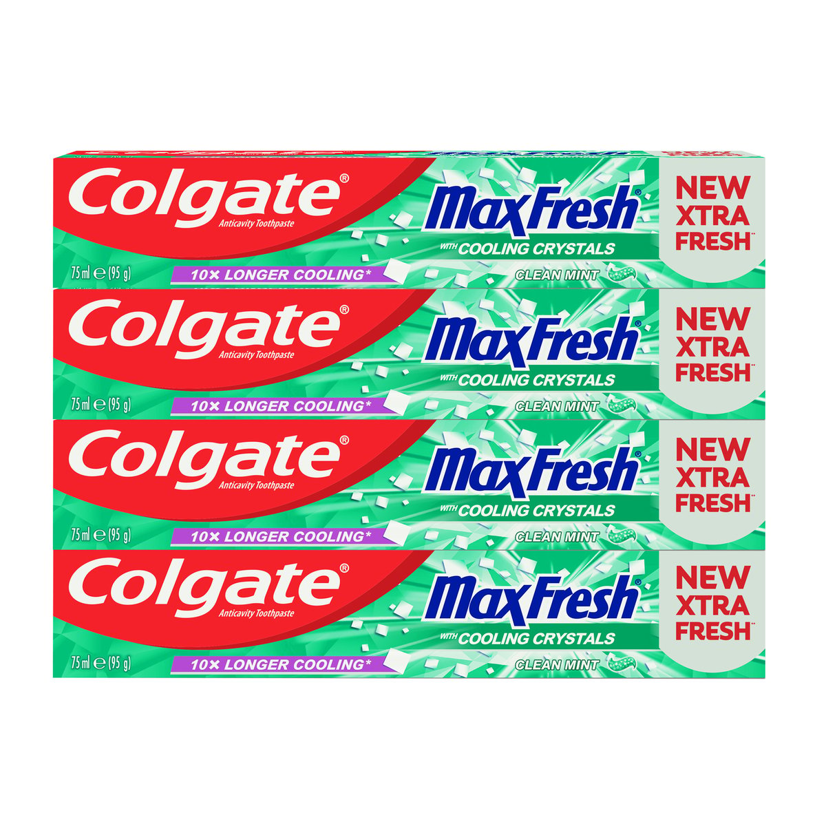 Colgate Gel Toothpaste Max Fresh Clean Mint 4 x 75ml