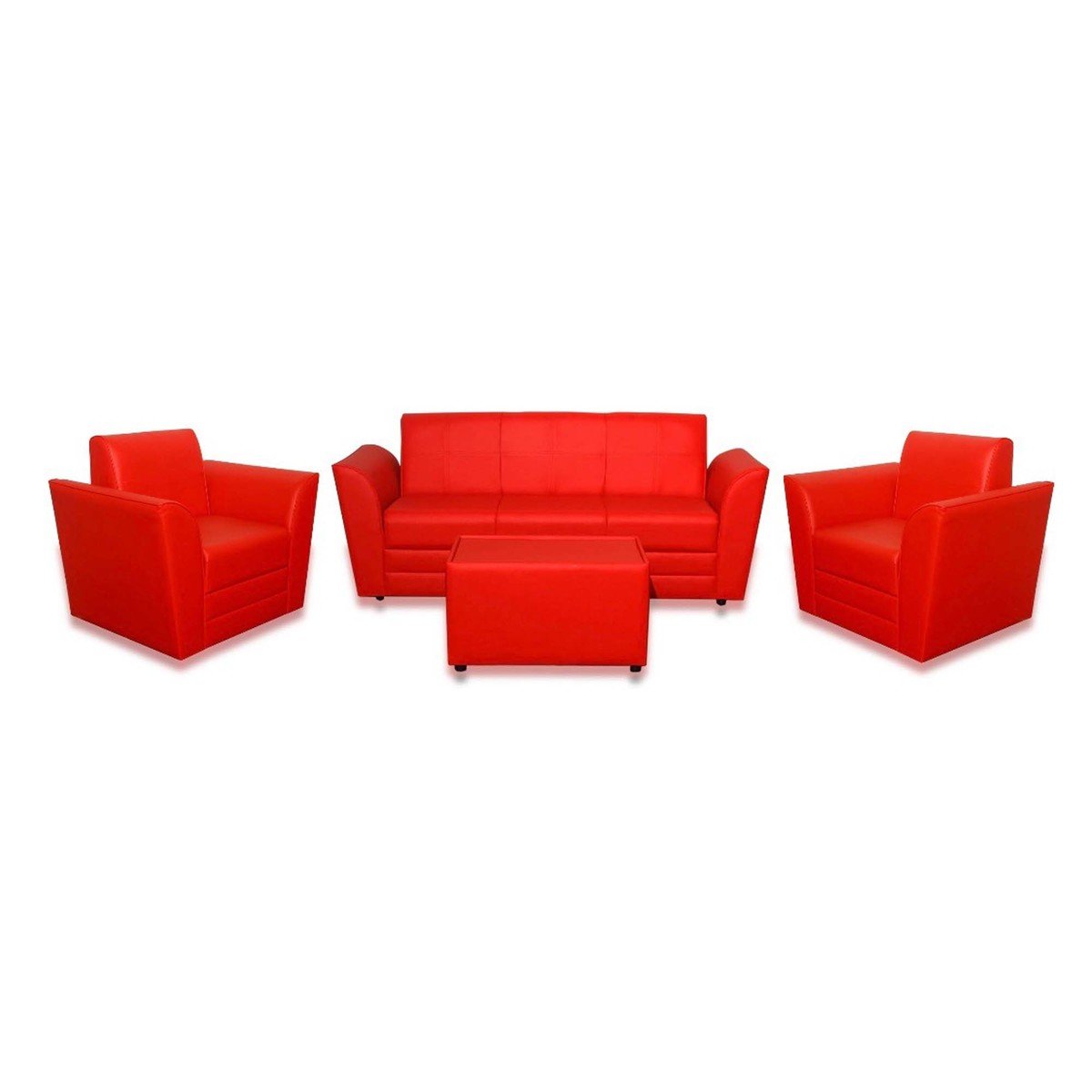 Design Plus Sofa Set 5 Seater (3+1+1) ML22 Red