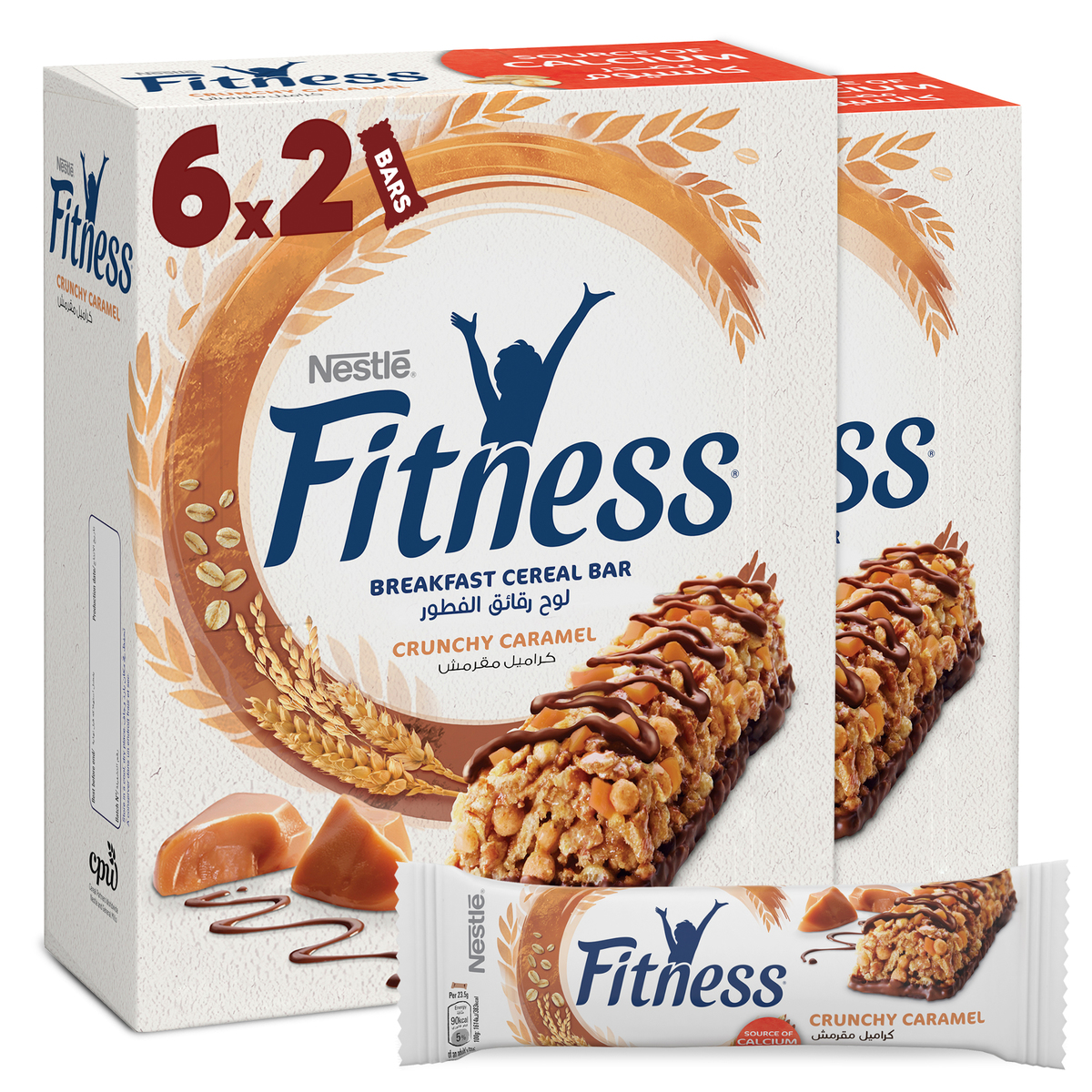 Nestle Fitness Crunchy Caramel Breakfast Cereal Bar 12 x 23.5 g