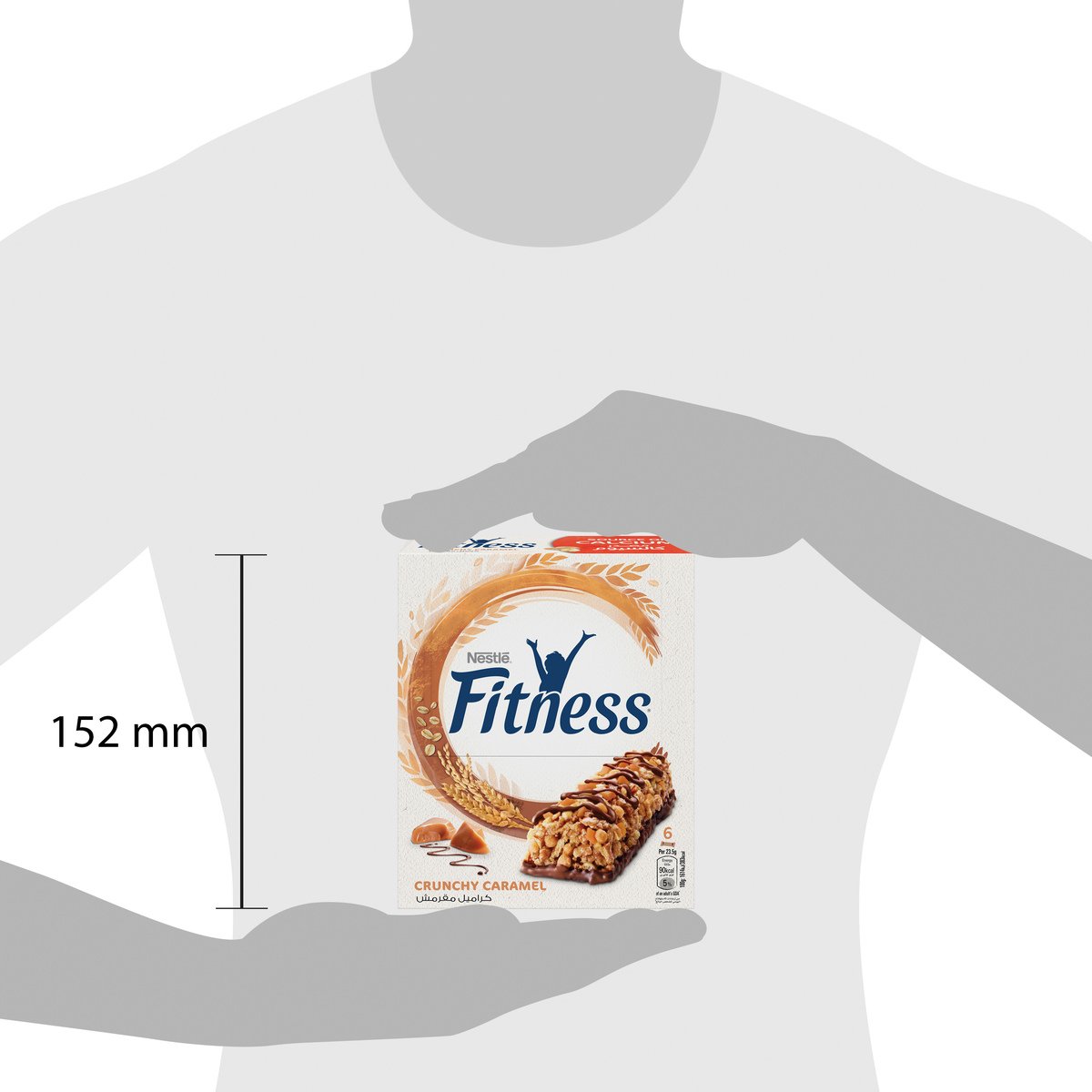 Nestle Fitness Crunchy Caramel Breakfast Cereal Bar 12 x 23.5 g