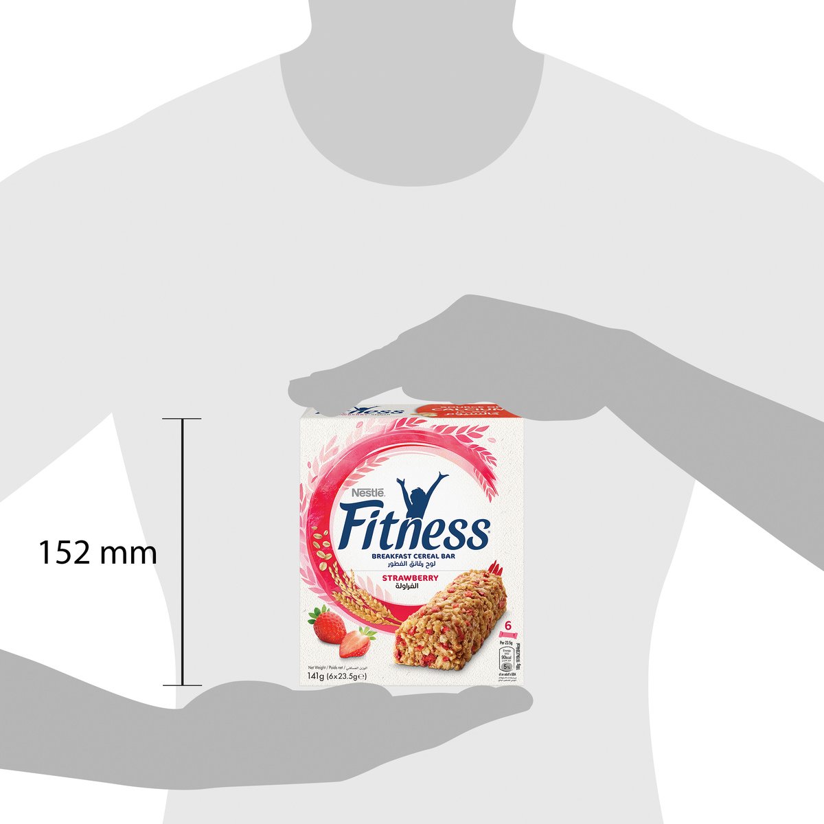 Nestle Fitness Strawberry Breakfast Cereal Bar 12 x 23.5 g