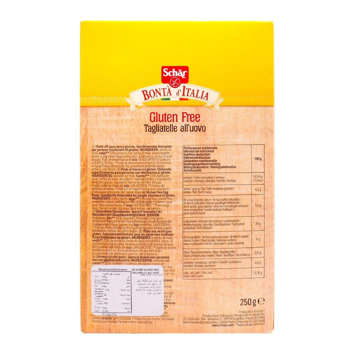 Schar Tagliatelle Pasta Gluten Free 250 g
