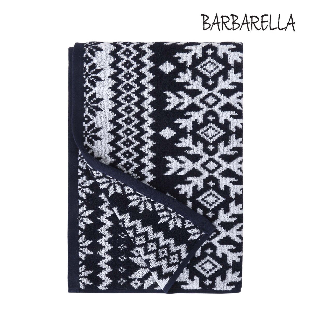 Barbarella Bath Towel Flower Jacquard Size: W76 x L142cm