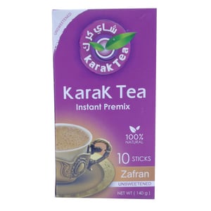 Karak Tea Instant Premix Zafran Unsweetened 10 x 14g