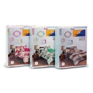 هوم ويل شرشف سرير قطن 218× 260 سم متعدد الألوان والأشكال