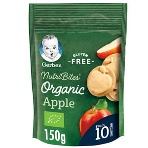 Gerber Baby Food Organic Nutri Bites Apple Biscuits From 10 Months 150 g