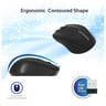 Promate 2.4GHz Wireless Ergonomic Optical Mouse (CLIX-8)