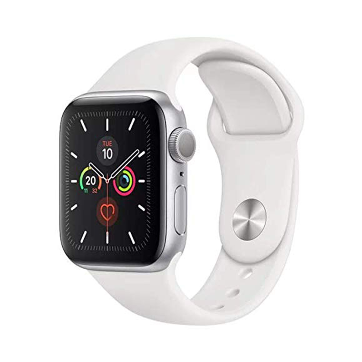 Apple Watch Series 5 GPS MWVD2AE 44mm Silver Aluminium Case with White Sport Band