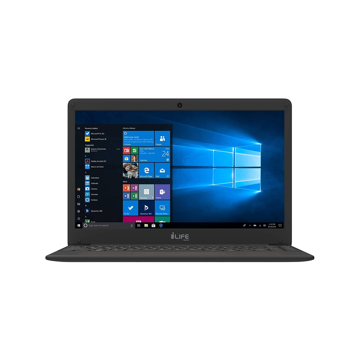 i-Life ZED Air X2 Laptop, Intel Atom Quad Core, 13.3 Inch, 64GB eMMC, 4GB RAM, Intel HD Graphics , Windows10, Eng-Ara KB, Black