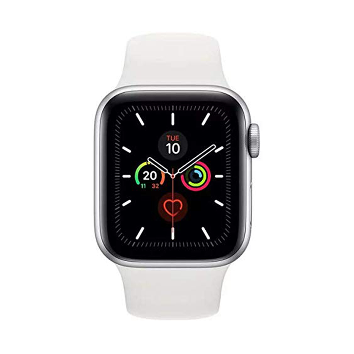 Apple Watch Series 5 GPS + Cellular MWWC2AE 44mm Silver Aluminium Case with White Sport Band