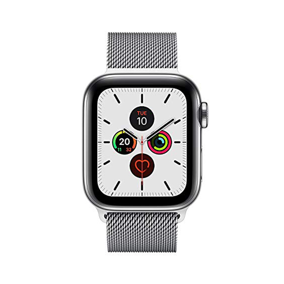 Apple Watch Series 5 GPS + Cellular MWX52AE 40mm Stainless Steel Case with Stainless Steel Milanese Loop