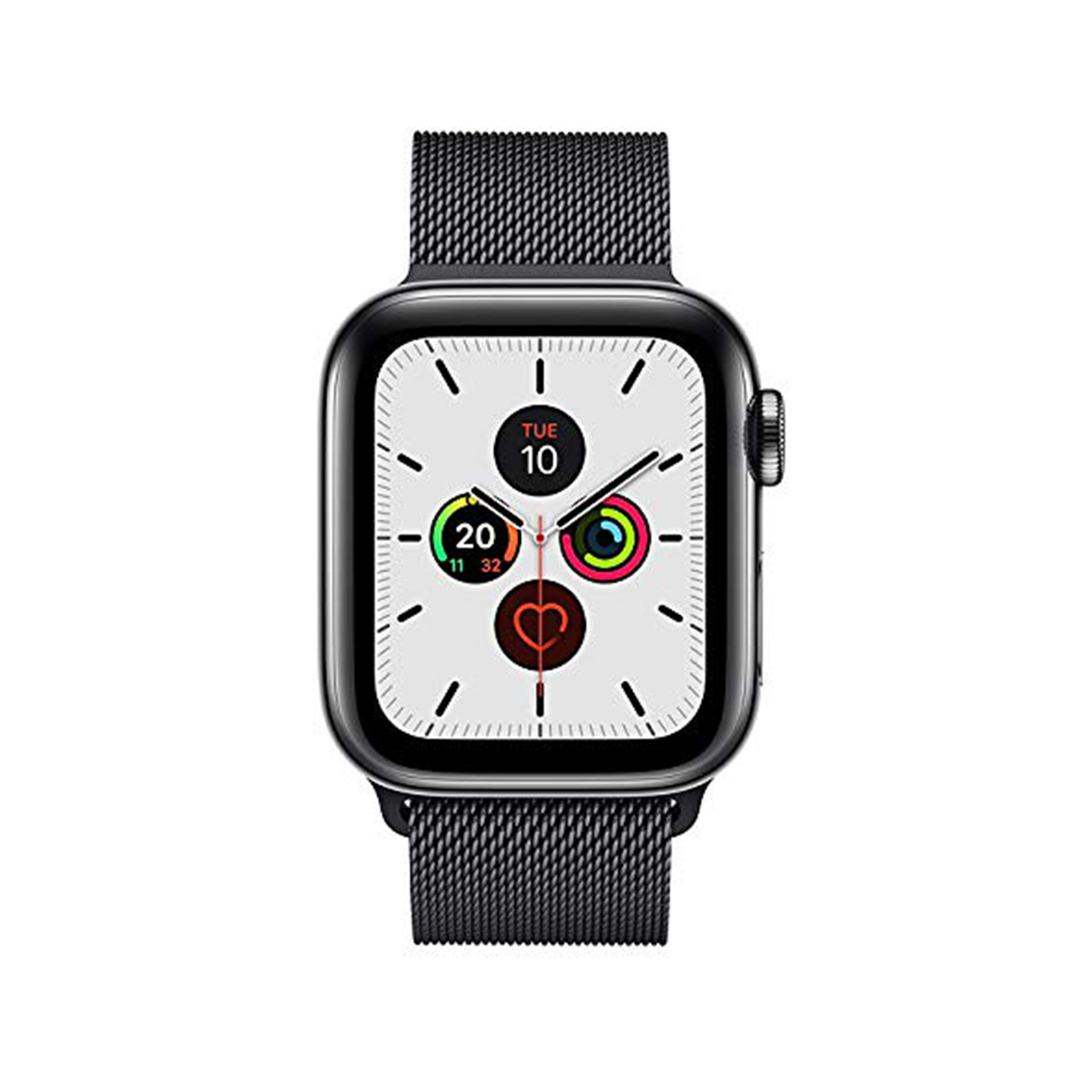 Apple Watch Series 5 GPS + Cellular MWX92AE/A 40mm Space Black Stainless Steel Case with Space Black Milanese Loop