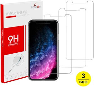 Trands Screen Protector iPhone 11 Pro Max, iPhone XS Max [6.5Inch] Tempered Glass IPHG147