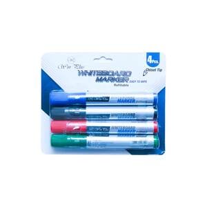 Win Plus Whiteboard Marker Chisel Tip 4's Assorted Color