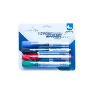 Win Plus Whiteboard Marker Bullet Tip 4's Assorted Color