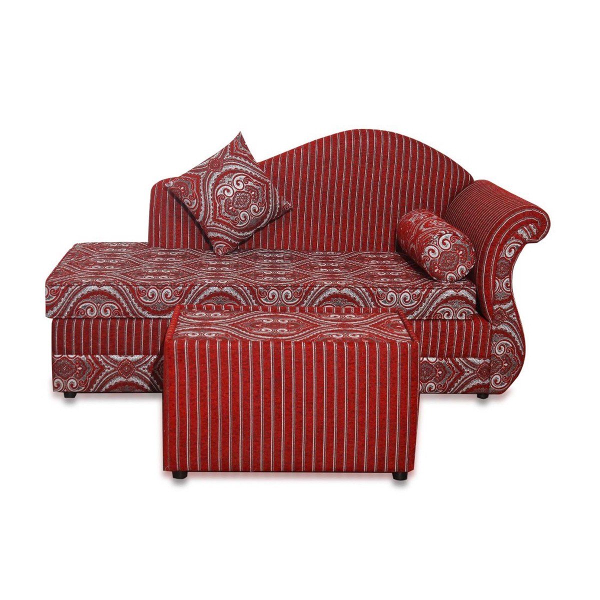 Design Plus Fabric Diwan Sofa Set ML05 Red