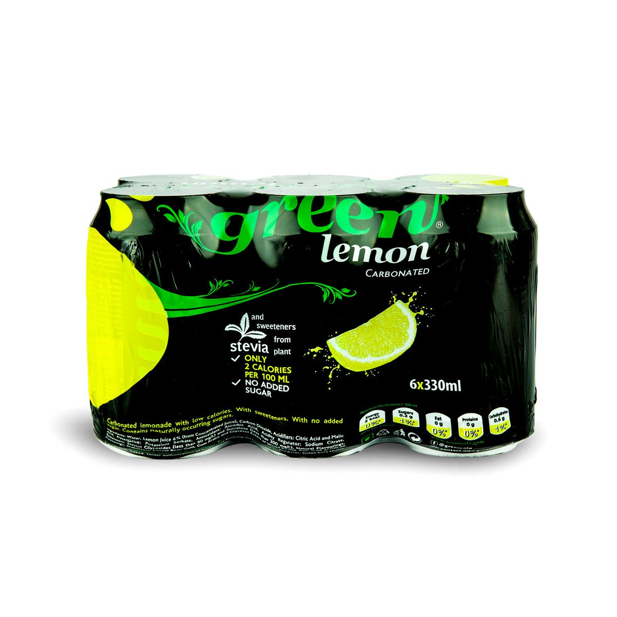 Green Cola Carbonated Lemon 6 x 330 ml