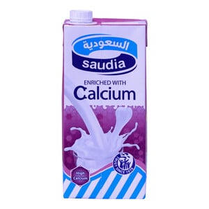 Saudia UHT Milk Enriched With Calcium 1Litre