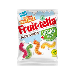 Fruit-tella Vegan Sour Snakes Gummy Jellies Candy 150 g