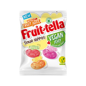 Fruit-tella Vegan Sour Hippos Gummy Jellies Candy 150 g