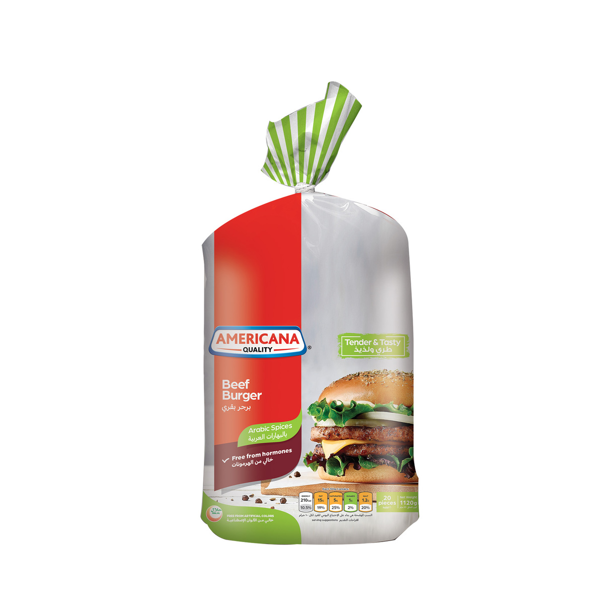 Americana Arabic Spices Beef Burger Value Pack 2 x 20pcs