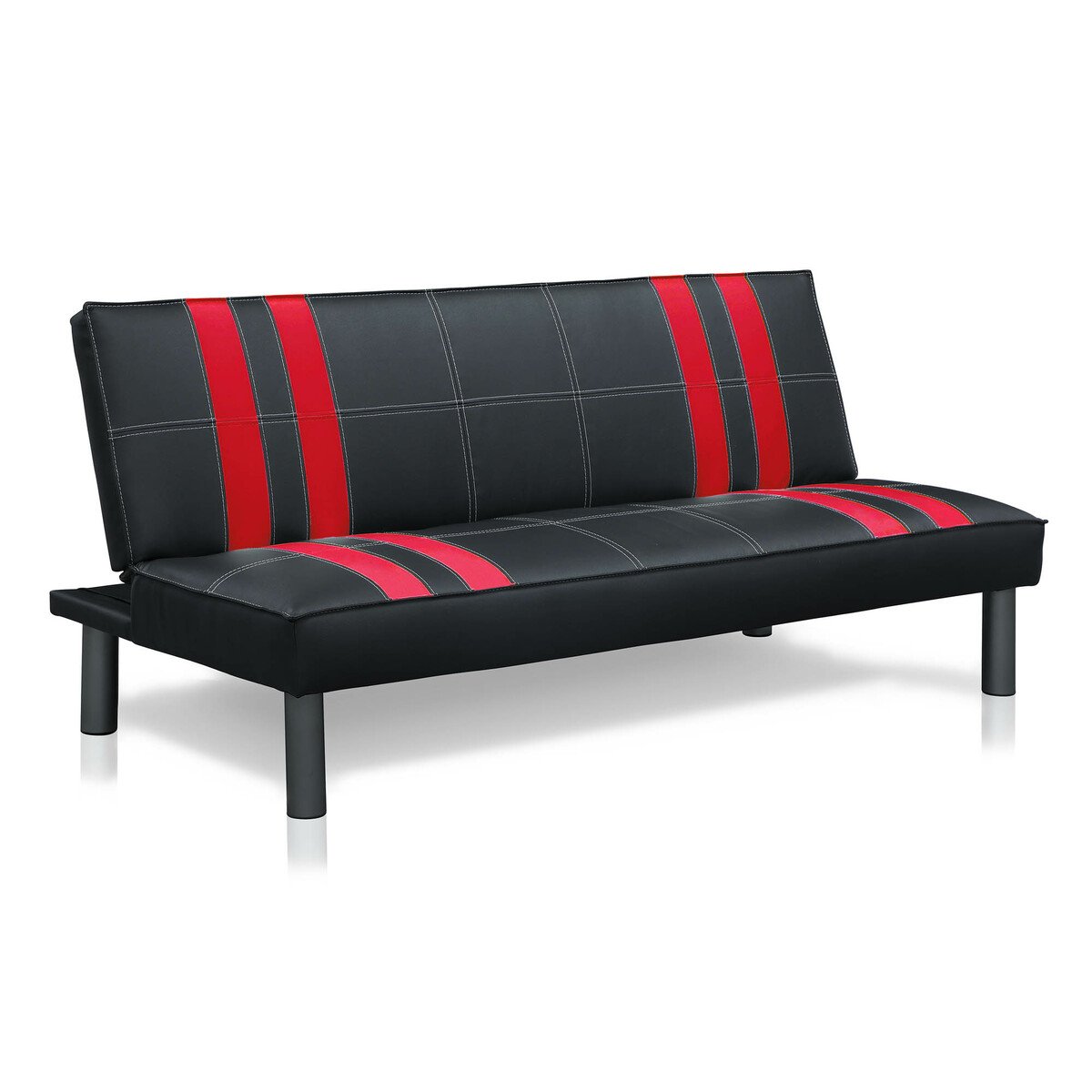 Maple Leaf Home Sofa Bed PU 4330 Black & Red Color