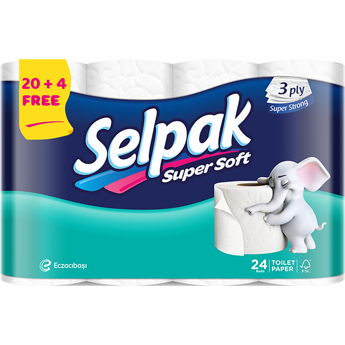 Selpak Super Soft Toilet Paper 140 Sheets x 3Ply 20 + 4