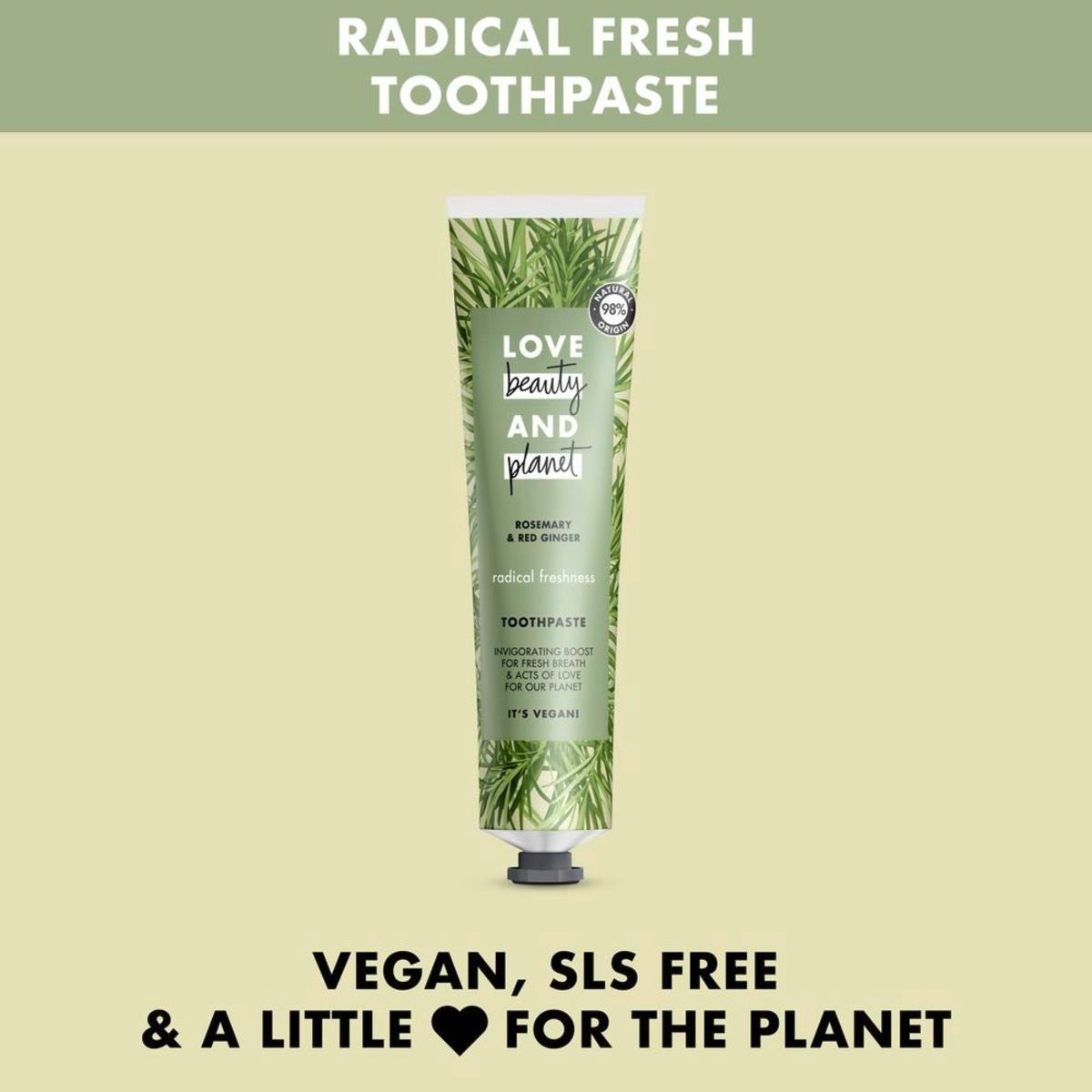 Love Beauty and Planet Radical Freshness Rosemary and Red Ginger Toothpaste 75 ml