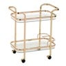 Maple Leaf Home Serving Trolley Gold 80145 Size: W71 x D38 x H75cm