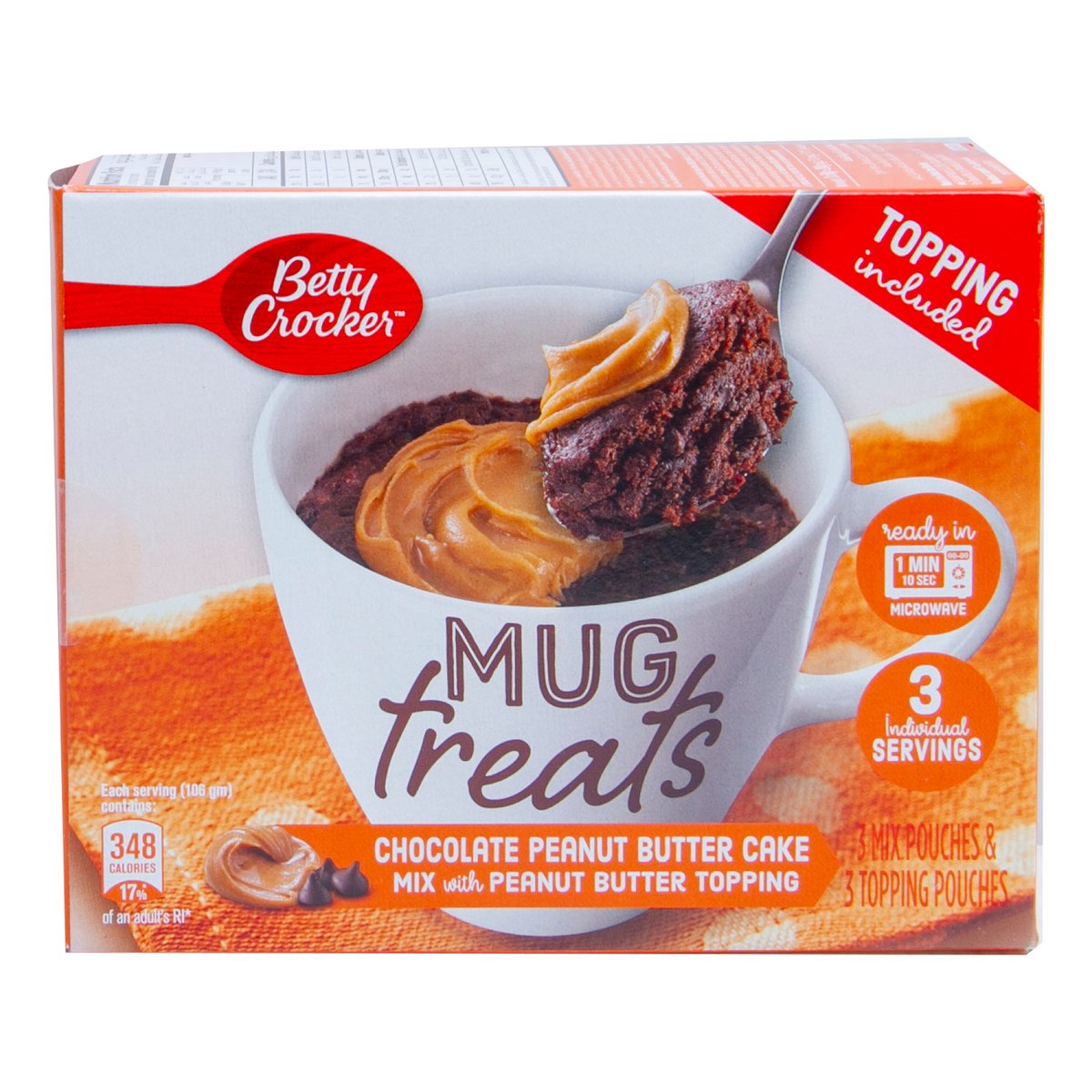 Betty Crocker Mug Treats Chocolate Peanut Butter Cake Mix 204g