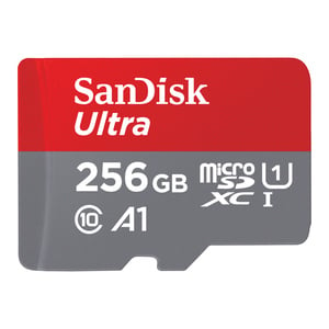 SanDisk Ultra microSDXC, 256GB, U1, C10, A1, UHS-1, 100MB/s R