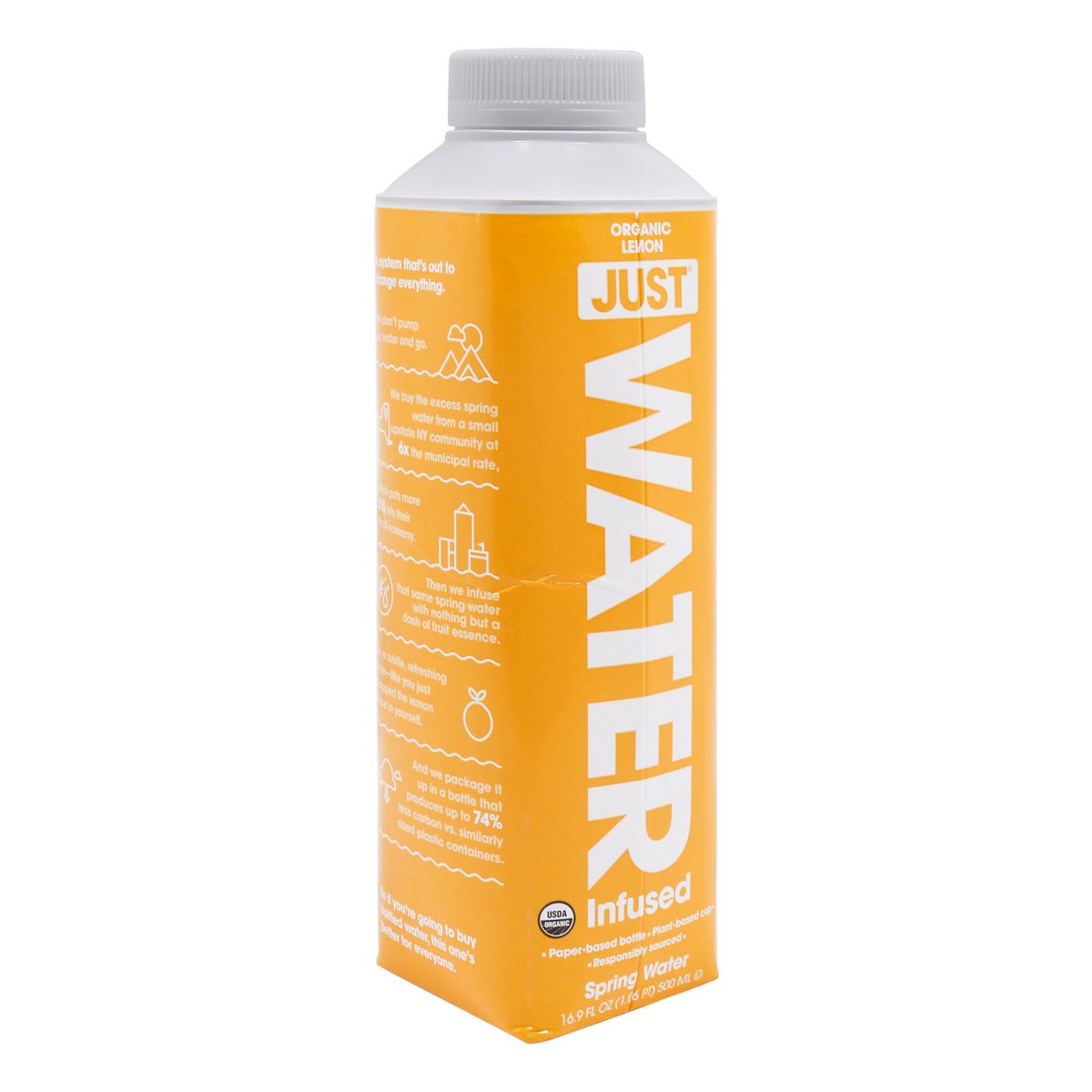 Just Water Organic Lemon Spring Water 500ml