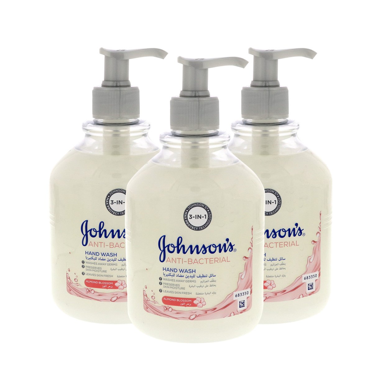 Johnson's Anti-Bacterial Handwash Almond Blossom 3 x 300 ml